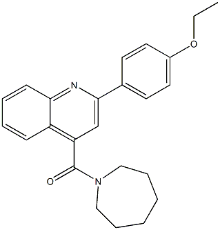 azepan-1-yl-[2-(4-ethoxyphenyl)quinolin-4-yl]methanone 化学構造式