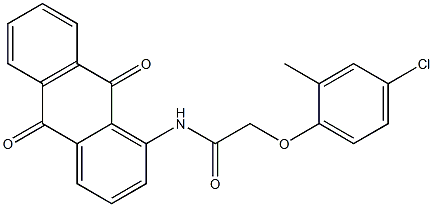 2-(4-chloro-2-methylphenoxy)-N-(9,10-dioxoanthracen-1-yl)acetamide Structure