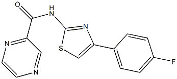 N-[4-(4-fluorophenyl)-1,3-thiazol-2-yl]pyrazine-2-carboxamide Structure