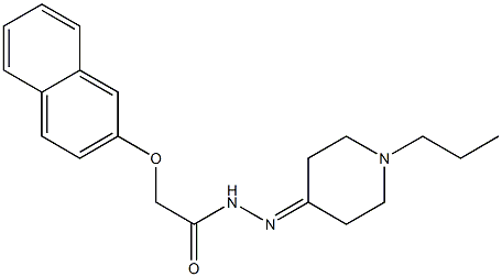 2-naphthalen-2-yloxy-N-[(1-propylpiperidin-4-ylidene)amino]acetamide Structure