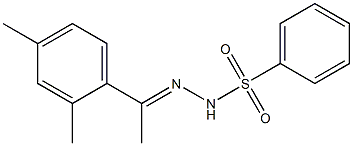 N-[(E)-1-(2,4-dimethylphenyl)ethylideneamino]benzenesulfonamide Structure