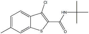 N-tert-butyl-3-chloro-6-methyl-1-benzothiophene-2-carboxamide Struktur