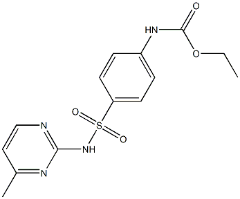 ethyl N-[4-[(4-methylpyrimidin-2-yl)sulfamoyl]phenyl]carbamate 化学構造式