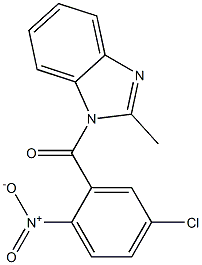 (5-chloro-2-nitrophenyl)-(2-methylbenzimidazol-1-yl)methanone 结构式