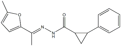 N-[(E)-1-(5-methylfuran-2-yl)ethylideneamino]-2-phenylcyclopropane-1-carboxamide,,结构式