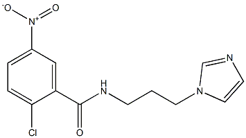 2-chloro-N-(3-imidazol-1-ylpropyl)-5-nitrobenzamide 结构式