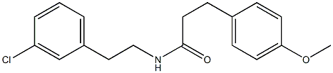 N-[2-(3-chlorophenyl)ethyl]-3-(4-methoxyphenyl)propanamide Struktur