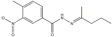 4-methyl-3-nitro-N-[(E)-pentan-2-ylideneamino]benzamide Structure