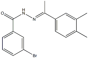 3-bromo-N-[(E)-1-(3,4-dimethylphenyl)ethylideneamino]benzamide Structure