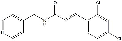 (E)-3-(2,4-dichlorophenyl)-N-(pyridin-4-ylmethyl)prop-2-enamide 化学構造式