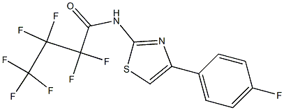 2,2,3,3,4,4,4-heptafluoro-N-[4-(4-fluorophenyl)-1,3-thiazol-2-yl]butanamide 化学構造式