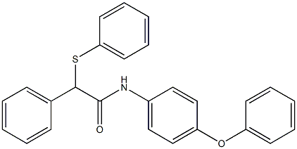 N-(4-phenoxyphenyl)-2-phenyl-2-phenylsulfanylacetamide 化学構造式