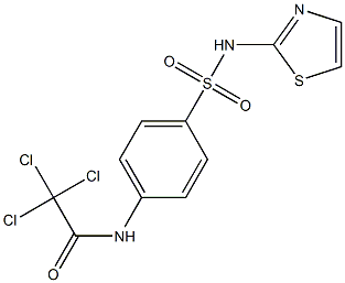 2,2,2-trichloro-N-[4-(1,3-thiazol-2-ylsulfamoyl)phenyl]acetamide 化学構造式