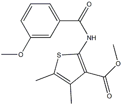 methyl 2-[(3-methoxybenzoyl)amino]-4,5-dimethylthiophene-3-carboxylate Structure