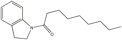 1-(2,3-dihydroindol-1-yl)nonan-1-one 化学構造式