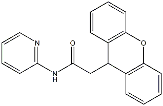 N-pyridin-2-yl-2-(9H-xanthen-9-yl)acetamide 化学構造式