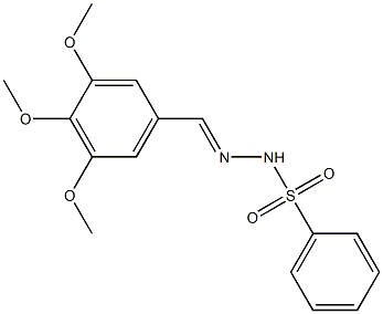N-[(E)-(3,4,5-trimethoxyphenyl)methylideneamino]benzenesulfonamide Structure