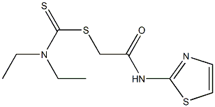 [2-oxo-2-(1,3-thiazol-2-ylamino)ethyl] N,N-diethylcarbamodithioate Structure
