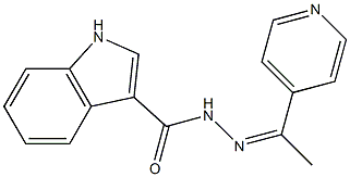 N-[(Z)-1-pyridin-4-ylethylideneamino]-1H-indole-3-carboxamide Struktur