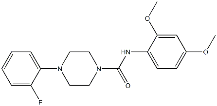 N-(2,4-dimethoxyphenyl)-4-(2-fluorophenyl)piperazine-1-carboxamide Structure