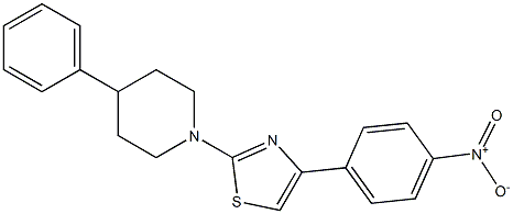 4-(4-nitrophenyl)-2-(4-phenylpiperidin-1-yl)-1,3-thiazole|