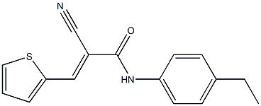 (E)-2-cyano-N-(4-ethylphenyl)-3-thiophen-2-ylprop-2-enamide