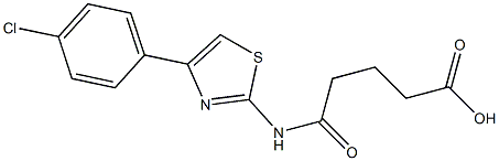 5-[[4-(4-chlorophenyl)-1,3-thiazol-2-yl]amino]-5-oxopentanoic acid Structure