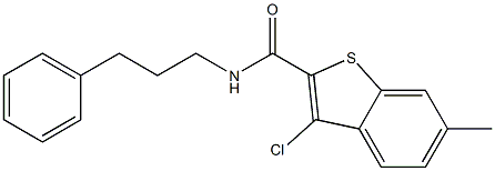 3-chloro-6-methyl-N-(3-phenylpropyl)-1-benzothiophene-2-carboxamide Structure