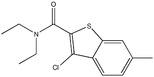 3-chloro-N,N-diethyl-6-methyl-1-benzothiophene-2-carboxamide 结构式