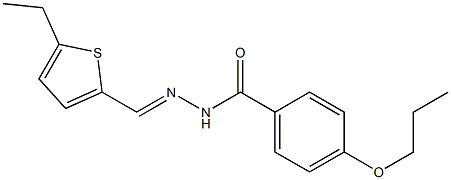 N-[(E)-(5-ethylthiophen-2-yl)methylideneamino]-4-propoxybenzamide Structure