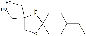 [8-ethyl-3-(hydroxymethyl)-1-oxa-4-azaspiro[4.5]decan-3-yl]methanol 化学構造式