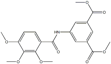 dimethyl 5-[(2,3,4-trimethoxybenzoyl)amino]benzene-1,3-dicarboxylate Structure