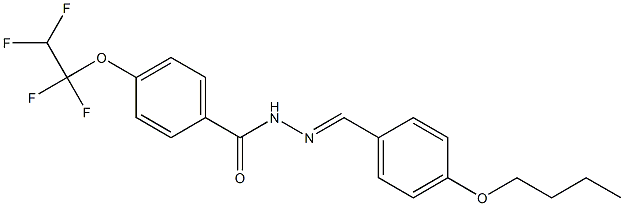 N-[(E)-(4-butoxyphenyl)methylideneamino]-4-(1,1,2,2-tetrafluoroethoxy)benzamide Structure