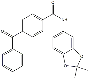 4-benzoyl-N-(2,2-dimethyl-1,3-benzodioxol-5-yl)benzamide Structure