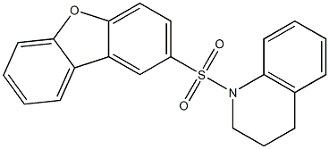 1-dibenzofuran-2-ylsulfonyl-3,4-dihydro-2H-quinoline 化学構造式