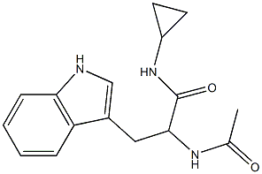 2-acetamido-N-cyclopropyl-3-(1H-indol-3-yl)propanamide,,结构式