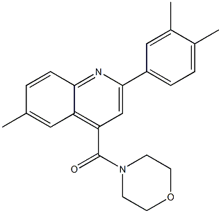 [2-(3,4-dimethylphenyl)-6-methylquinolin-4-yl]-morpholin-4-ylmethanone Structure