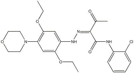  (2Z)-N-(2-chlorophenyl)-2-[(2,5-diethoxy-4-morpholin-4-ylphenyl)hydrazinylidene]-3-oxobutanamide