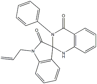 3-phenyl-1'-prop-2-enylspiro[1H-quinazoline-2,3'-indole]-2',4-dione 化学構造式