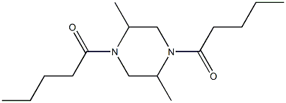 1-(2,5-dimethyl-4-pentanoylpiperazin-1-yl)pentan-1-one 化学構造式