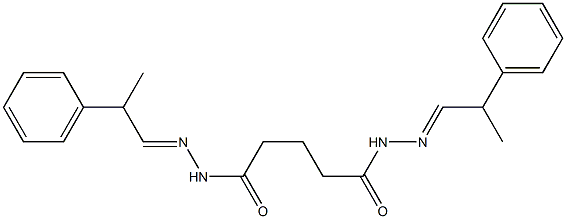 N,N'-bis[(E)-2-phenylpropylideneamino]pentanediamide Structure