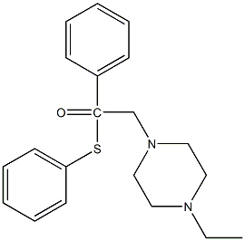 1-(4-ethylpiperazin-1-yl)-2-phenyl-2-phenylsulfanylethanone,,结构式
