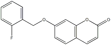 7-[(2-fluorophenyl)methoxy]chromen-2-one Struktur