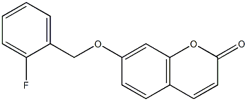 7-[(2-fluorophenyl)methoxy]chromen-2-one,,结构式