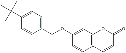 7-[(4-tert-butylphenyl)methoxy]chromen-2-one,,结构式