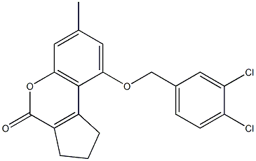 9-[(3,4-dichlorophenyl)methoxy]-7-methyl-2,3-dihydro-1H-cyclopenta[c]chromen-4-one Structure