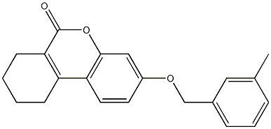 3-[(3-methylphenyl)methoxy]-7,8,9,10-tetrahydrobenzo[c]chromen-6-one,,结构式