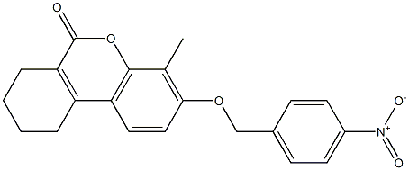 4-methyl-3-[(4-nitrophenyl)methoxy]-7,8,9,10-tetrahydrobenzo[c]chromen-6-one Structure