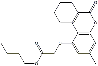 butyl 2-[(3-methyl-6-oxo-7,8,9,10-tetrahydrobenzo[c]chromen-1-yl)oxy]acetate Structure