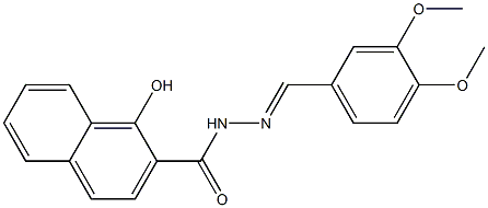 N-[(E)-(3,4-dimethoxyphenyl)methylideneamino]-1-hydroxynaphthalene-2-carboxamide Structure